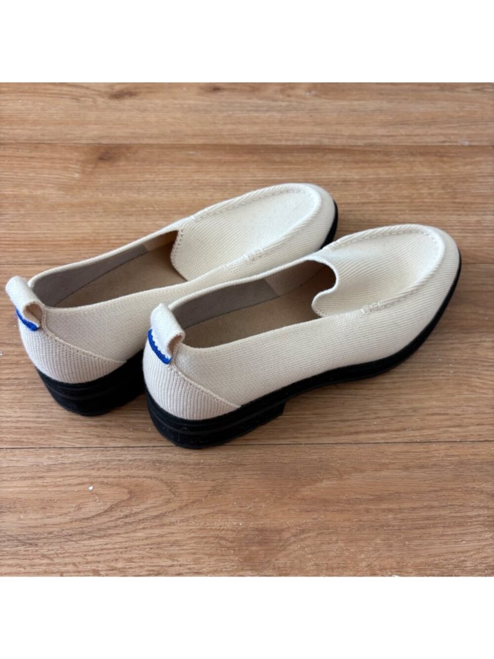 Rothy’s The Lug Loafer Merino Wool Knit Shoes Ivory Cream Women’s Size 7.5 - Picture 2 of 10